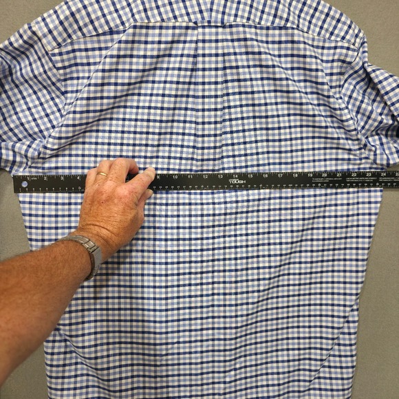 Lands End Men's Supima No-Iron Oxford Long Sleeve Traditional Fit Shirt Size L - Picture 7 of 8
